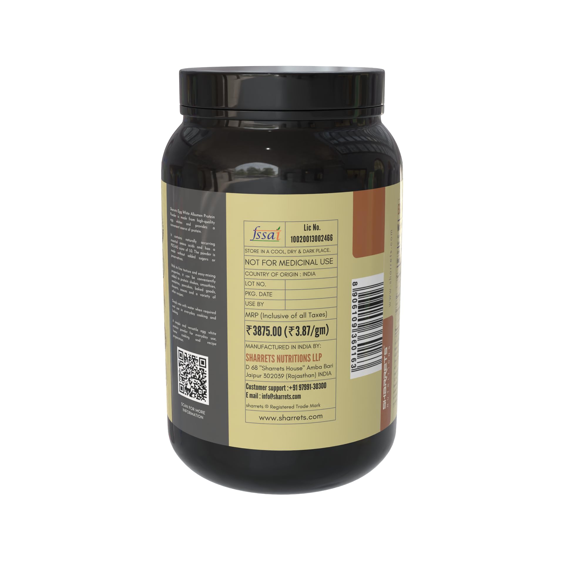 Sharrets Egg White Protein Powder, 1Kg Chocolate — Amazon image 3