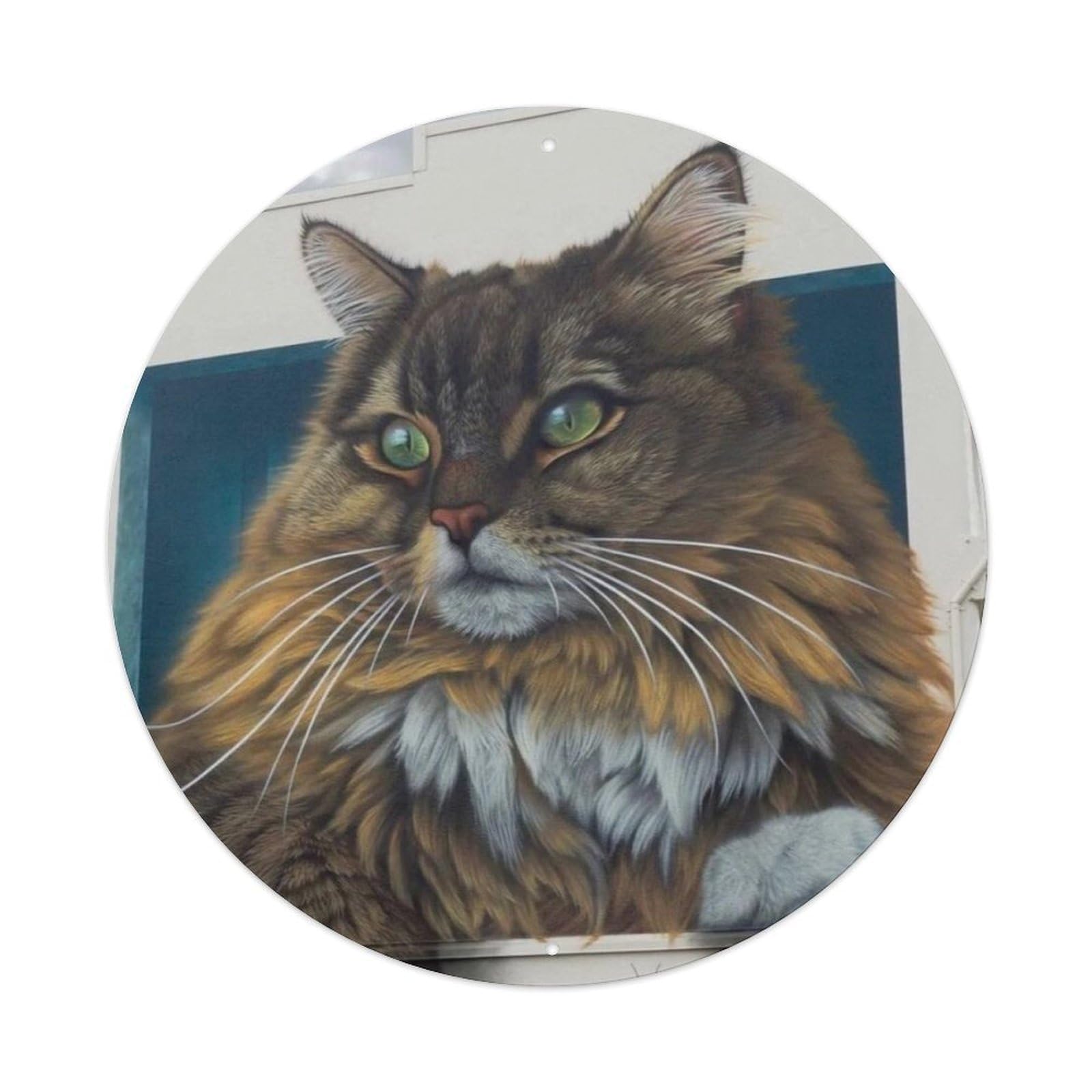 Animal Cat on The Wall Metal Tin Sign