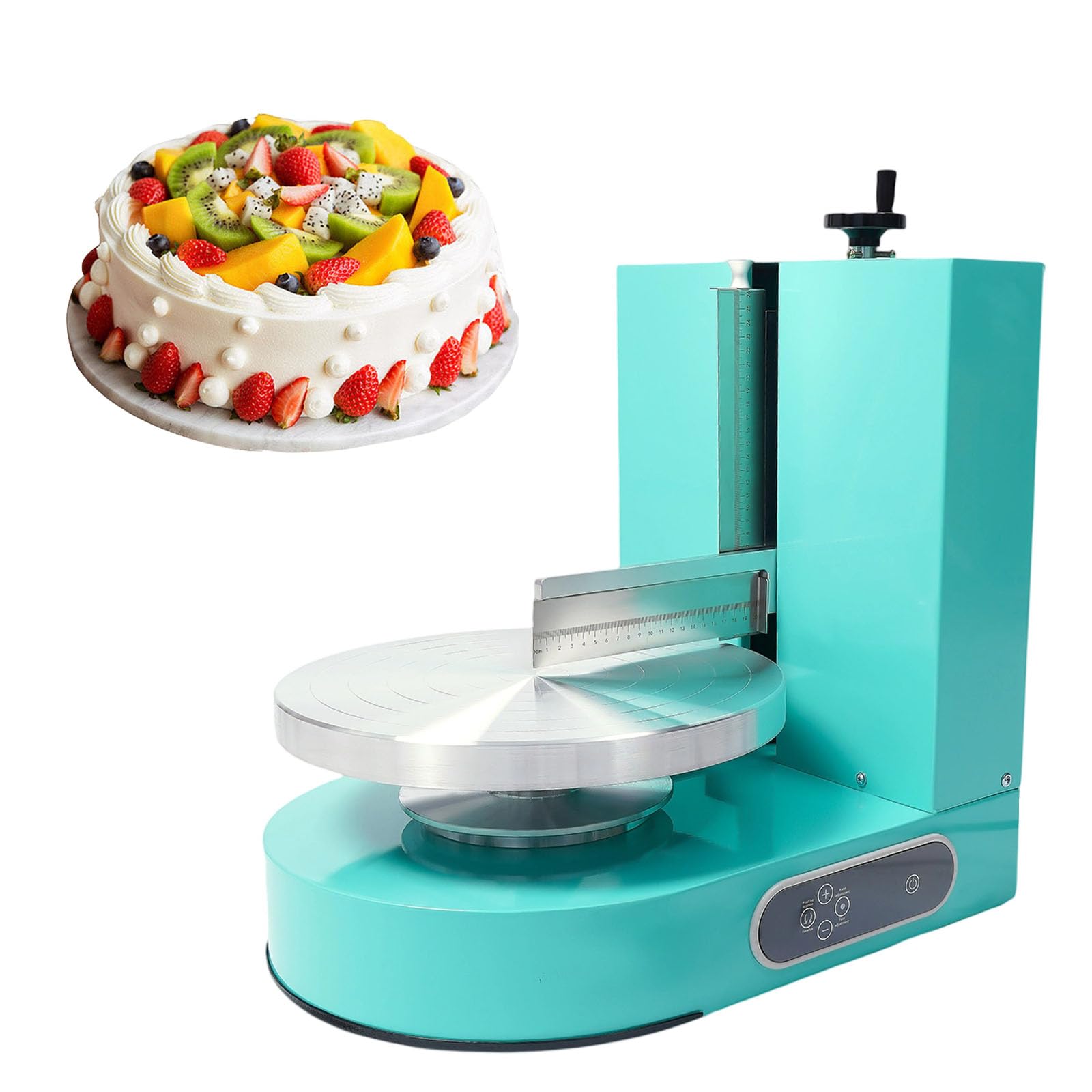 Cake Decorating Machine, Tabletop Cake Frosting Machine for 4-12inch Cakes, Cream Spreading Automatic Frosting Turntable with Graduated Scraper, for Cake Shops, Dessert Shops, Households