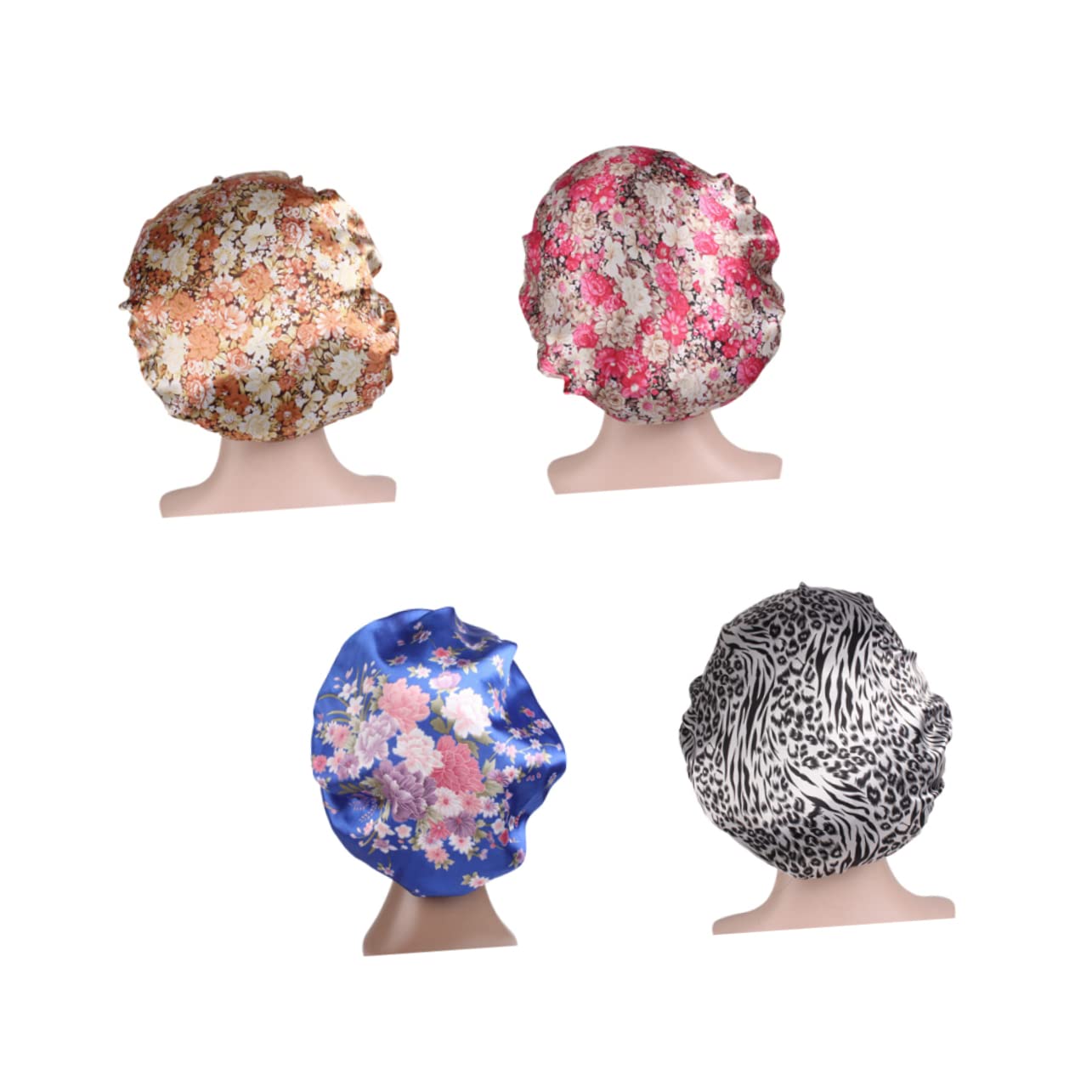 minkissy 12piezas Gorro De Quimioterapia Protector De Cabello Para Mujeres Tapa De Sueño Satén Para Pérdida De Cabello Rosado
