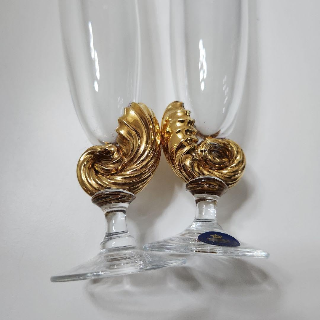 ロイヤル コペンハーゲン シャンパングラス ネプチューン ペア