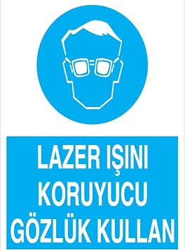 Lazer I n  Koruyucu G zl k Kullan Uyar  Tabelas  - 50x70 Al minyum Kompozit Panel - GK15