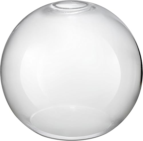 Aspen Creative 28009-63-1 Pantalla de vidrio martillado transparente para luces colgantes, apliques de pared y postes de lámpara, tamaño de ajuste