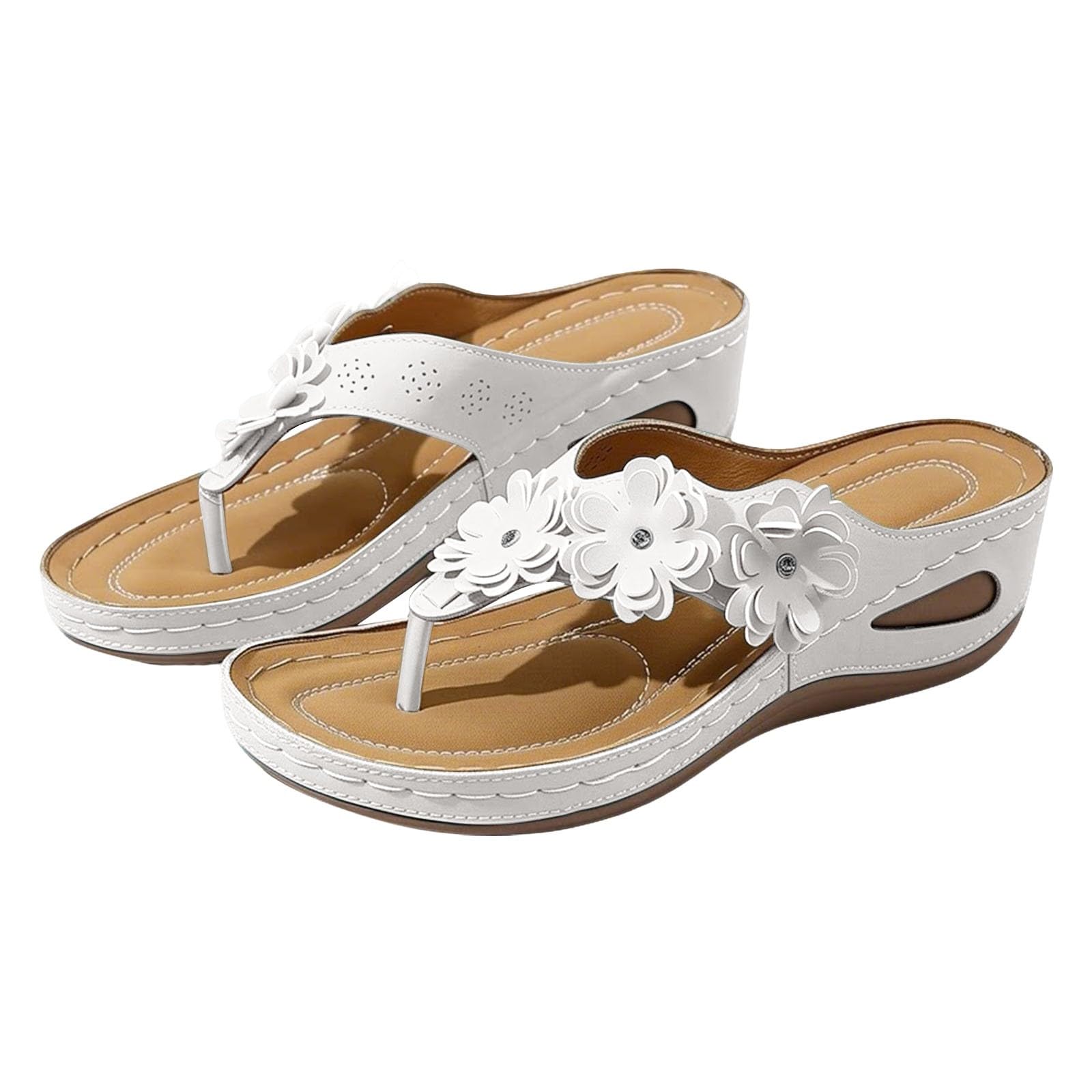 Generico Sandales Femme éTé Confortables LéGèRes AntidéRapantes Semelle Souple Respirantes Chaussures Femme éTé éLéGantes Mules OrthopéDiques Pieds Larges Ville Usage Quotidien