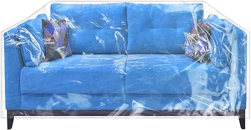 wokire Funda de plástico para sofá biplaza de 84 pulgadas de ancho x 40 pulgadas de profundidad x 36 pulgadas de alto x 18 pulgadas de alto, fundas