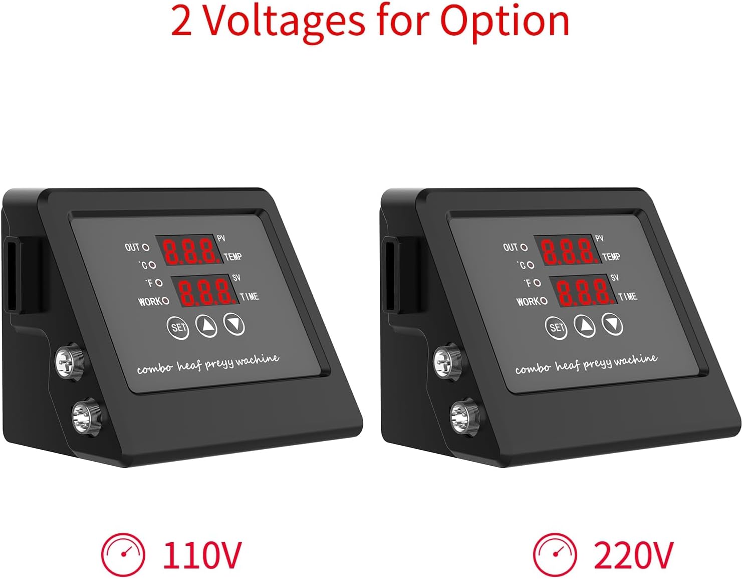 Heat Press Machine Control Box, Digital LED Controller with 110V 220V Voltage for T Shirt Plate Cap Mug Printing, Compatible with 5 in 1 6 in 1 8 in Multi Functional Heat Press (Other)