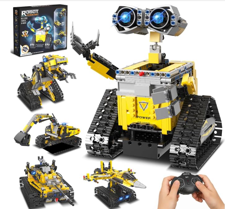 GraceDuck 5 en 1 RC Robot para Niños de 8 Años, 724 Piezas Kit de Construcción Robótica, Juego de Construcción sin Programación, Juguete Educativo Regalo Creativo para Niños de 8-13 Años