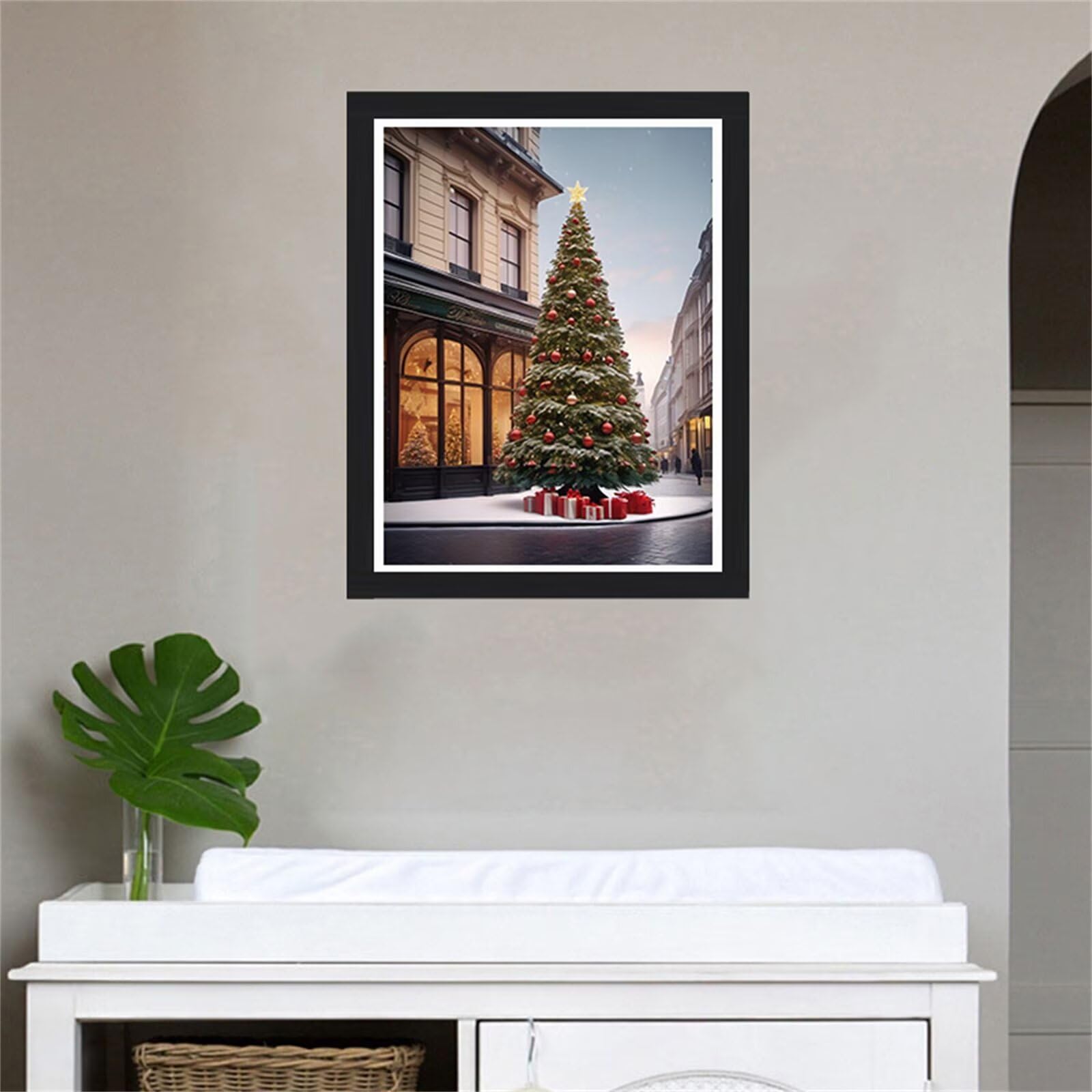 Diamond Painting Weihnachten, DIY 5D Weihnachten Diamond Painting Erwachsene, Diamant Painting Bilder Malen Nach Zahlen DIY Set Erwachsene, Diamond Painting Herbst für Home Wand Dekor (70x95cm)-d1