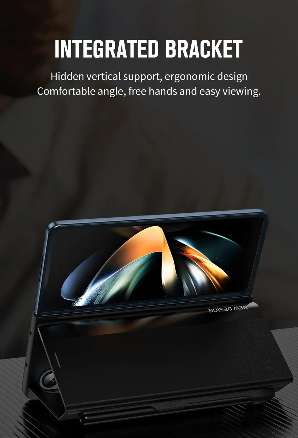 Funda magnética con Ranura para bolígrafo y Funda para teléfono con bolígrafo para Samsung Galaxy Fold6 Funda con Tapa para Galaxy Z Fold 5 4 2 3 Funda Protectora, bolígrafo Accesorio Negro, para Sam