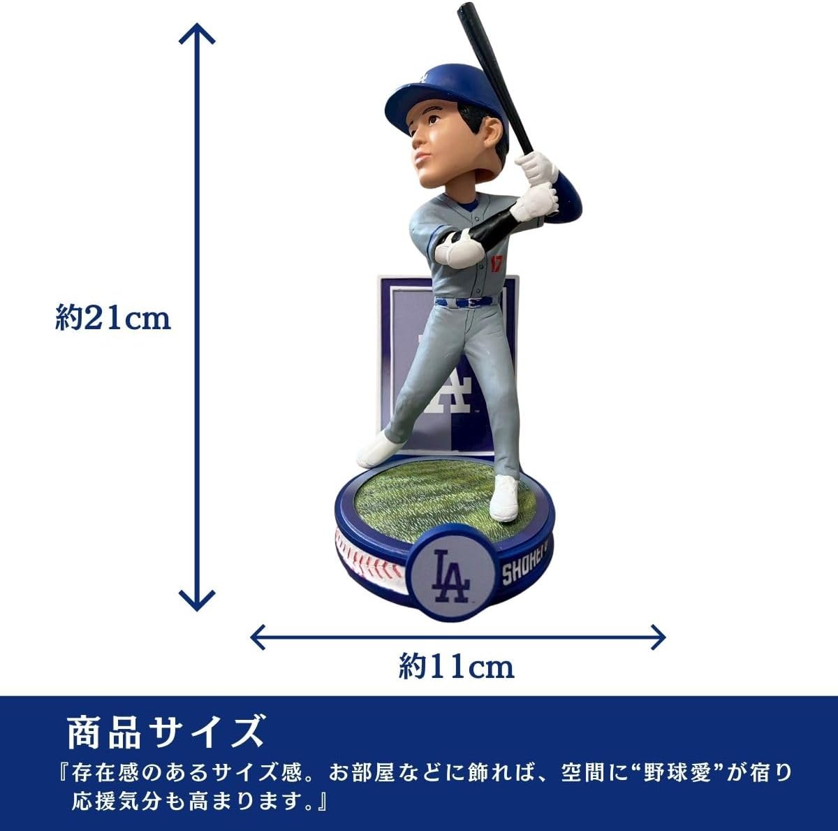 FOCO Shohei Ohtani (LA Dodgers) (Gray Jersey Batting) Banner Series MLB Bobblehead