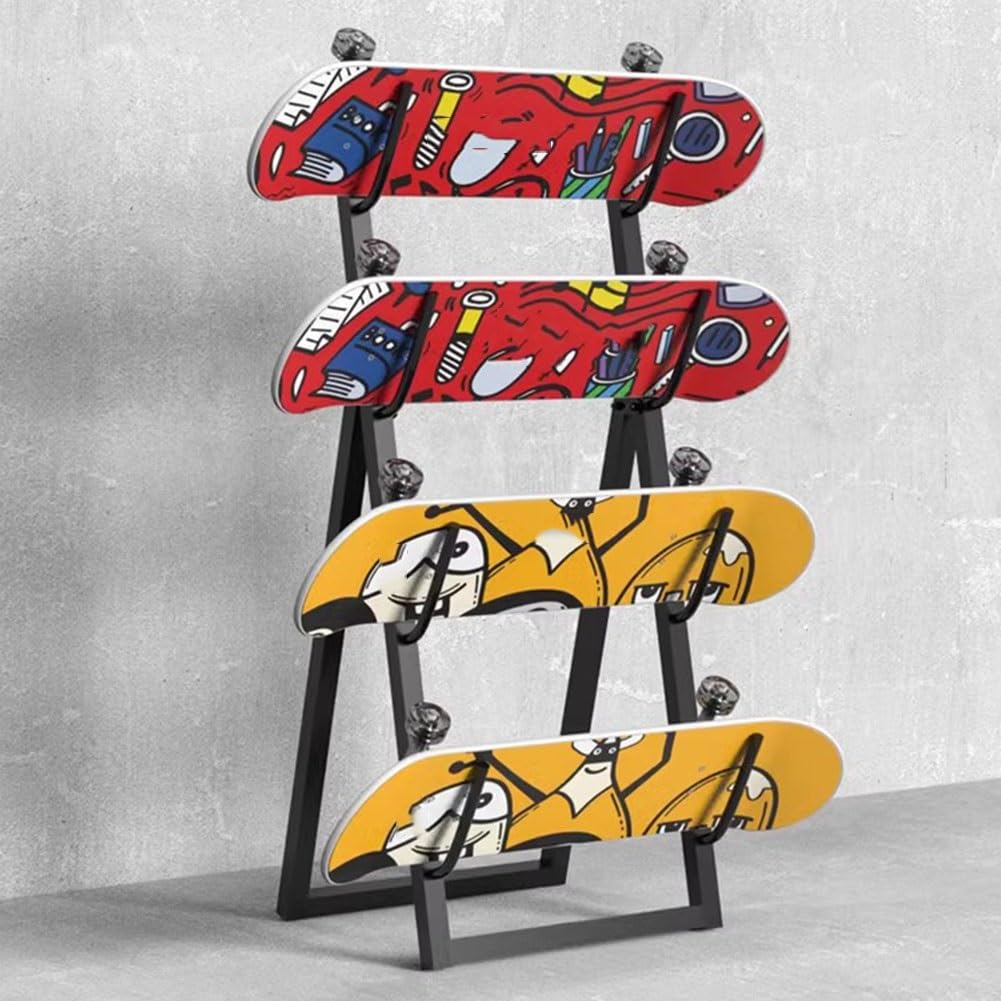 Generisch Ski- und Snowboard-Aufbewahrungsständer aus goldfarbenem Metall, Bodenständer für Garage/Werkstatt, robuste Snowboardhalterung, platzsparende Skihalterung, 30 x 123 cm