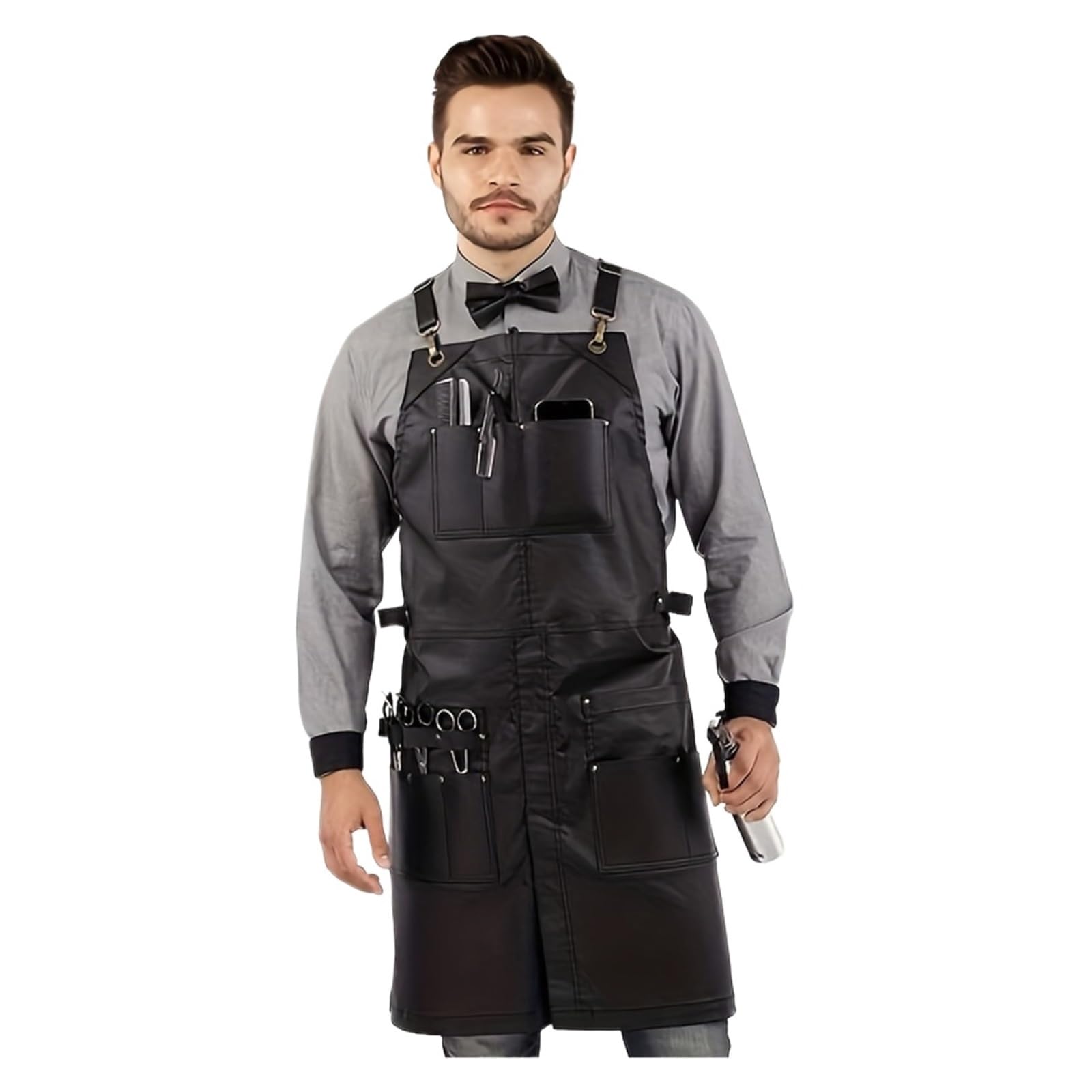 Grembiule impermeabile 2 pezzi per Cucinare | Grembiule anti-fouling da giardinaggio for barbiere multitasche