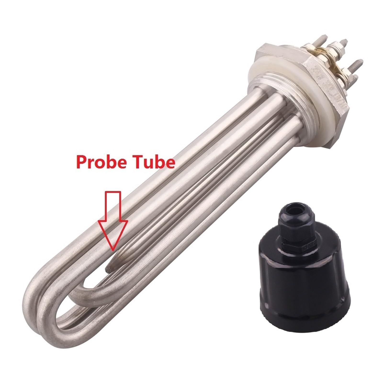 Élément Chauffant 220V 3000W 3U - Bride Laiton 1.25" (DN32), Anneau Silicone Alimentaire
