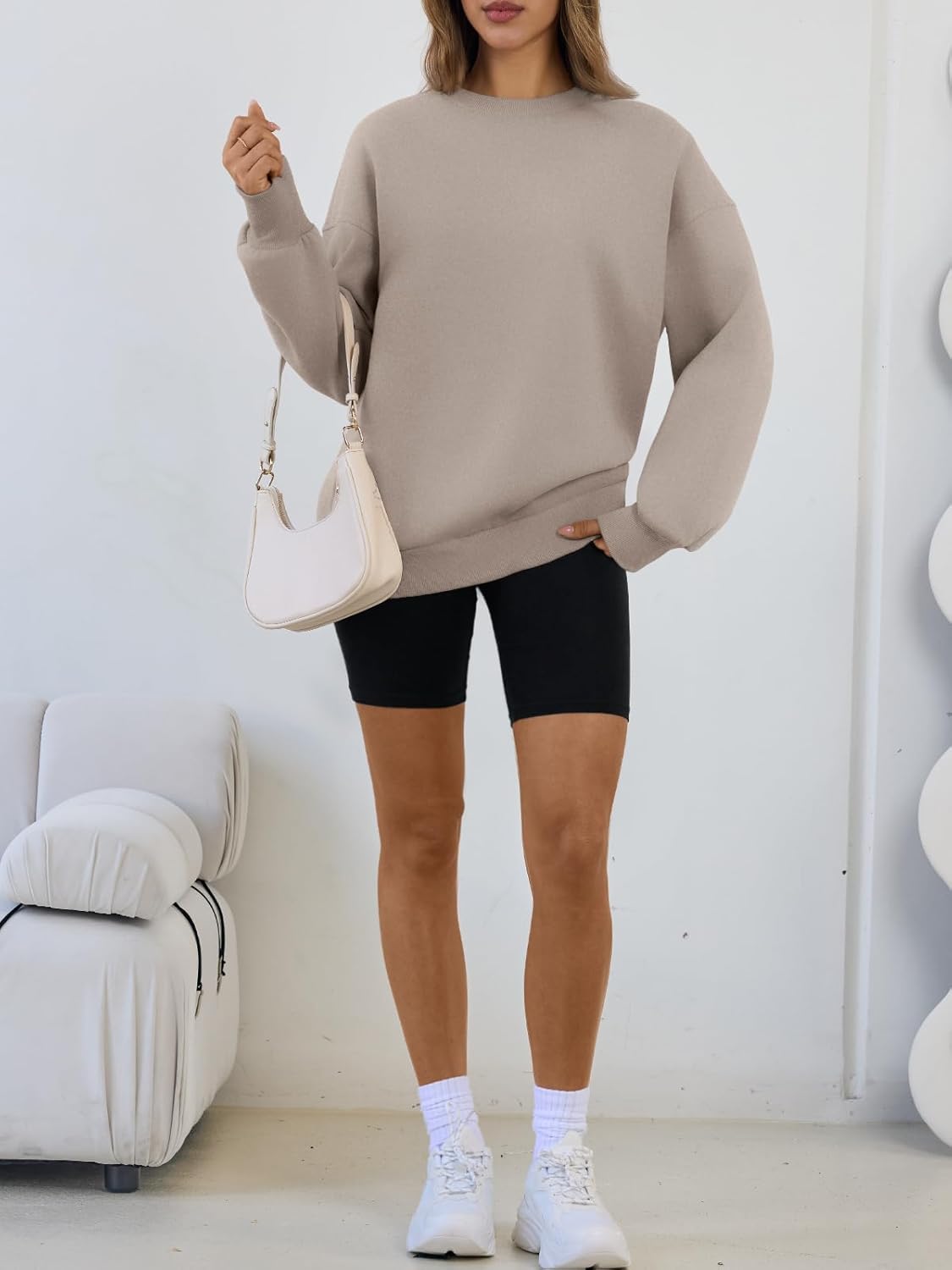 Trendy Queen Sweatshirts for Women Hoodies Oversized Crewneck Tops Sweaters Comfy Fall Winter Outfits Clothes 2026 Fashion - Image 3