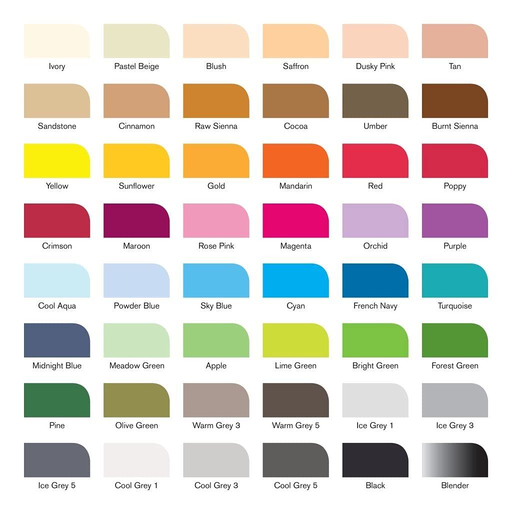 Winsor & Newton Promarker Set of 48, Alcohol Based Markers, Double Tipped Drawing Marker Set for Artists, Graphic Designers, Illustrators - Chisel & Fine Twin Tip, Streak Free Coverage.