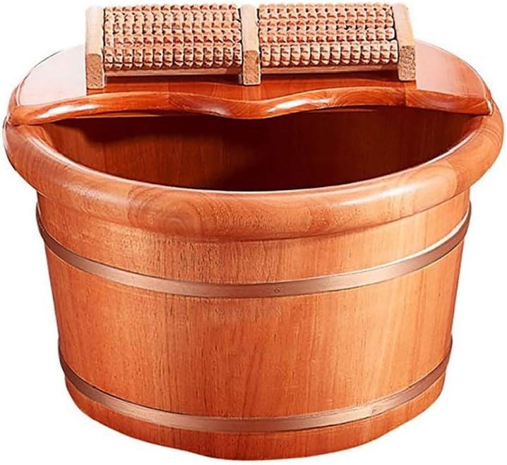 Foot Bath Barrel，Foot Tub for Soaking Feet，Solid Wood Foot Washing Barrel，Solid Wood Foot