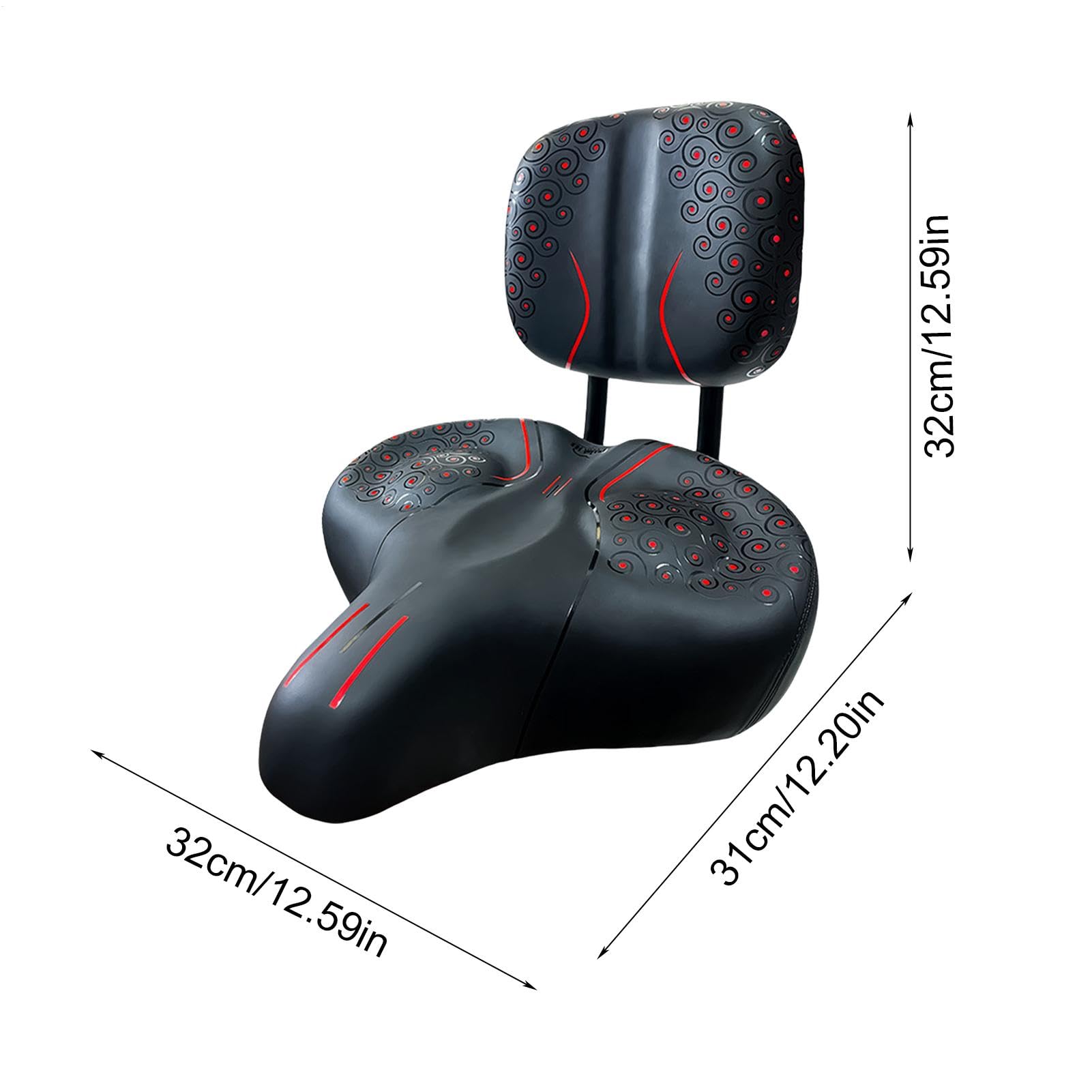 Fahrradsitz - Fahrradsitz mit Rückenlehne, Fahrradsitz mit Rückenlehne | PU Leder SEAT CUDHION, WIDE BICLUCLE SEAT FÜR ELEKTRISCHE BOLANSKOTEN