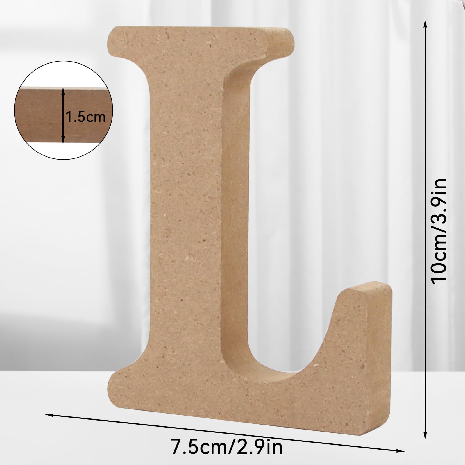 Taozoey Standing Wooden Letters, Wooden Letters for Crafts, DIY Letter, Home Lettering, Untreated Decorations for Home Wall - Image 2