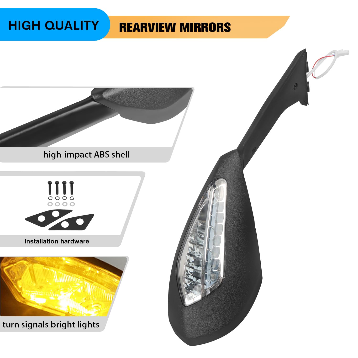 Amazon.com: HAONEL Side Rearview Mirror with Turn Signal Light