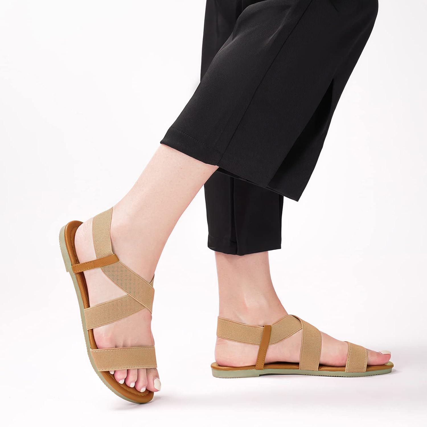 Rekayla Flat Elastic Sandals for Women - Image 7