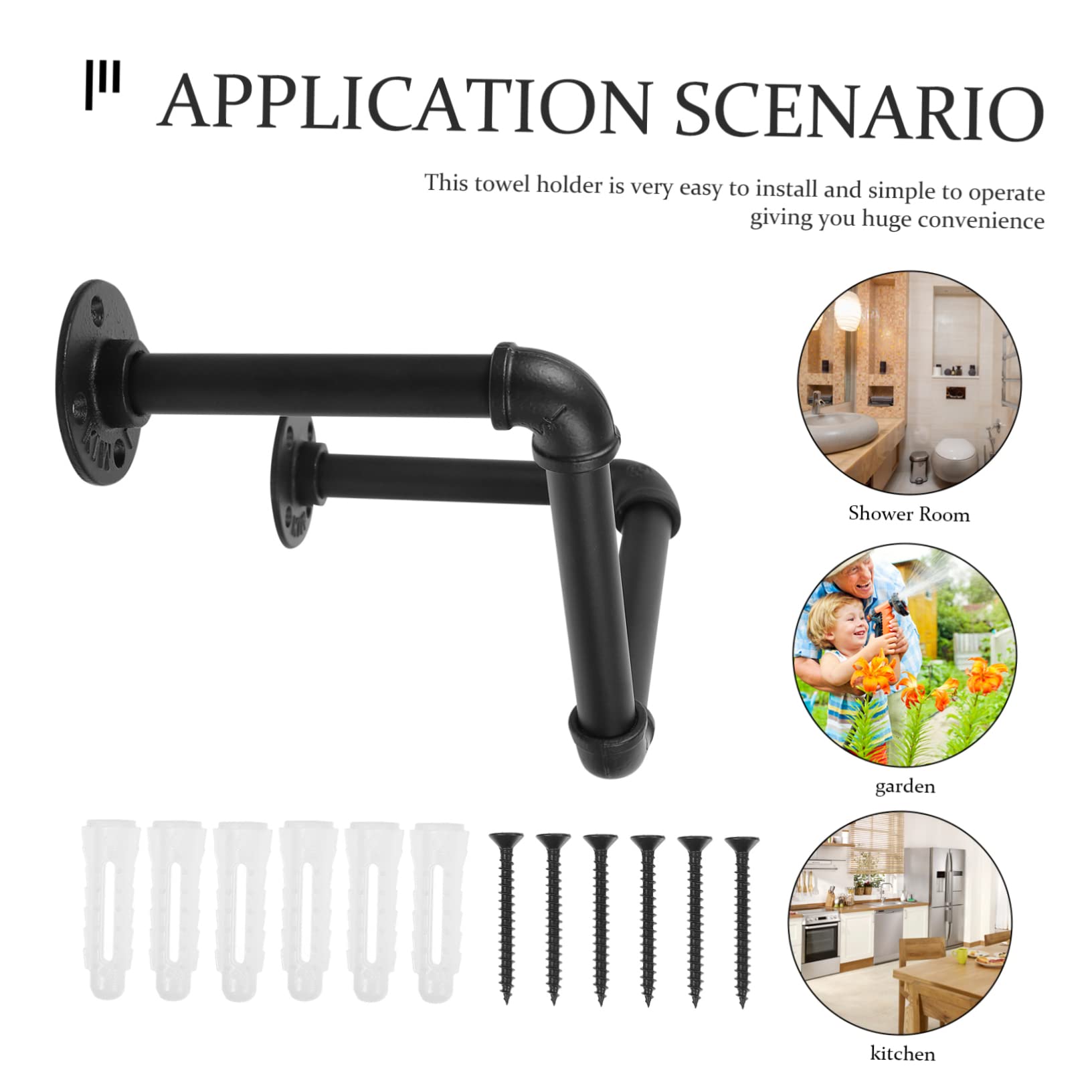 1juego Toallero De Colgante Multi-Funcional para Pared Organizador De Toallas Accesorio Decorativo Duradero y Práctico para Hogar