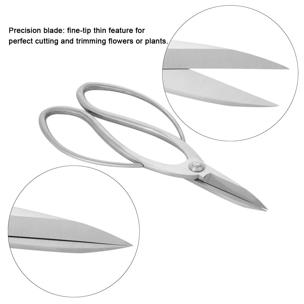 Kuuleyn Stainless Steel Garden Bonsai Scissors Ideal Root Branch Trimming Pruning Tools for Bonsai Lovers Gardeners Rust Resistant Ergonomic Handles