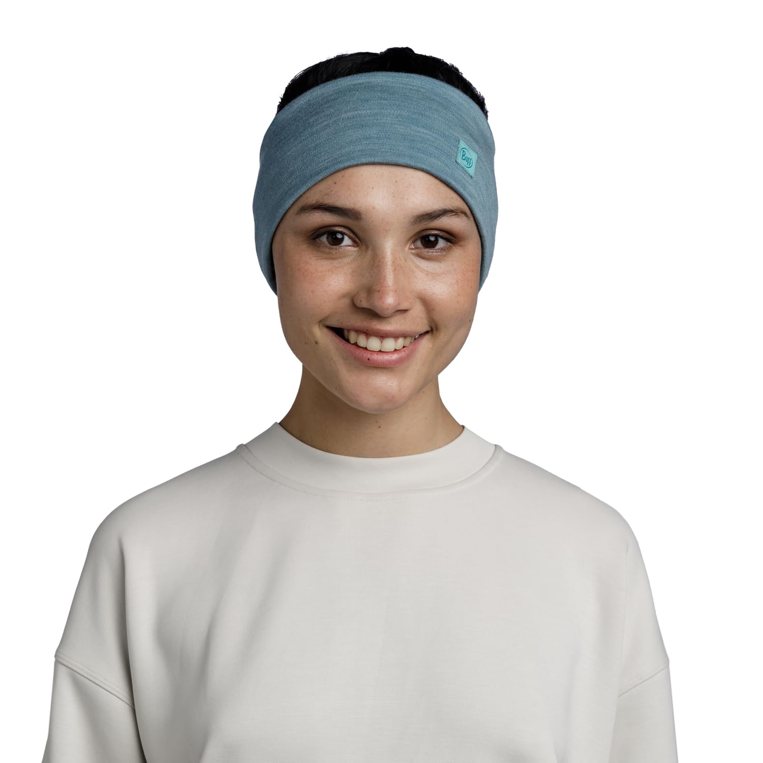 Buff Headband Merino Wide Unisex adults, Solid Pool - Image 2