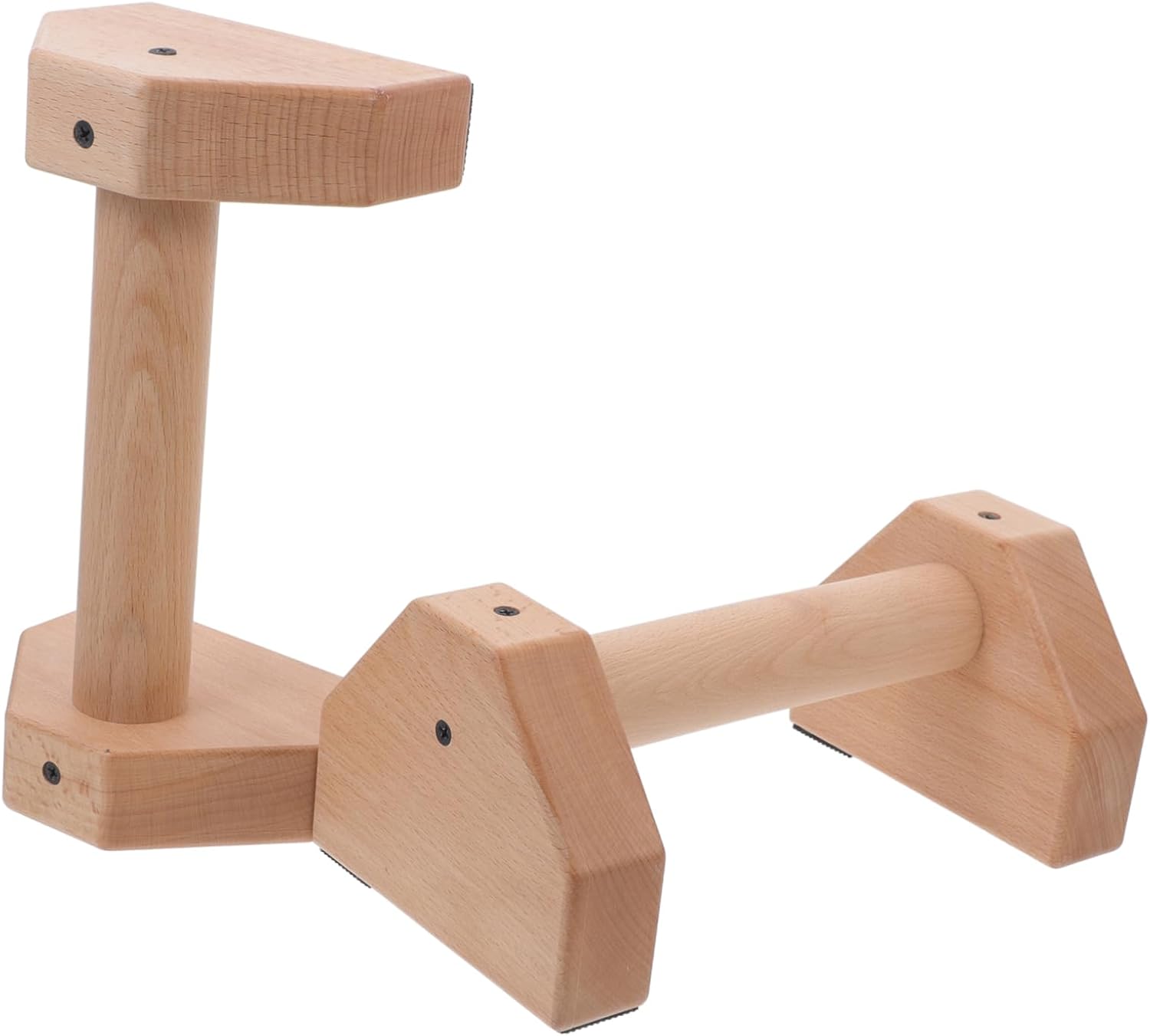 2pcs Ergonomic Wooden Push-up Bars for Indoor and Outdoor Exercise Pine and Beech Handles Lightweight Fitness Equipment for Strength Training and Workouts