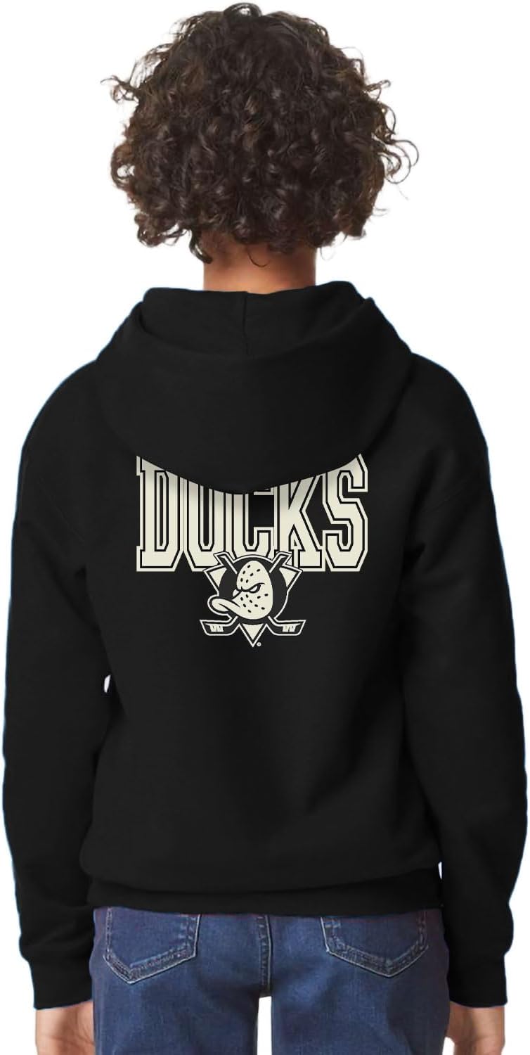 Blue 84 Kids' NHL Officially Licensed Youth Hooded Sweatshirt Pop Echo Black