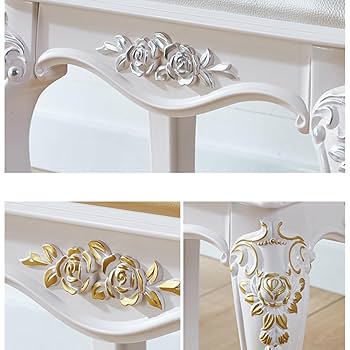 クラシック ホワイト スツール　アンティーク　彫刻　イス　白　おしゃれ　かわいい 71R3YQA73GL._UF350,350_QL50_.jpg