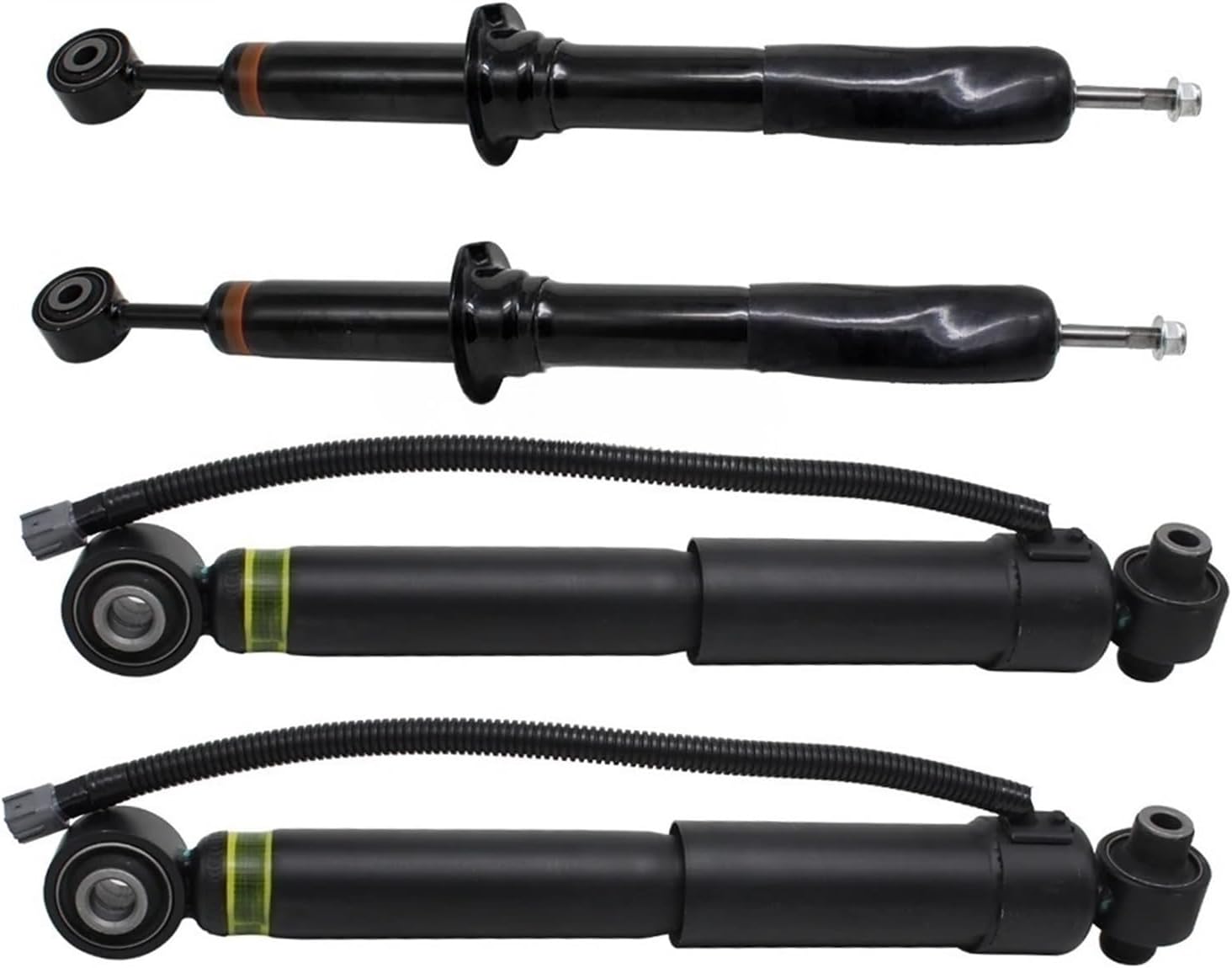 4pcs Front+Rear Air Struts Suspension Shock Absorber Compatible With Toyota Sequoia With Sensor 2008-2019 48530-0C100 48510-34040