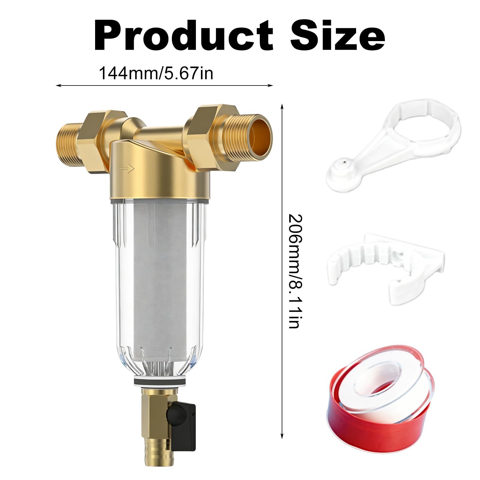 Filtro per acqua, 1 pollice, riutilizzabile, filtro per acqua riutilizzabile, filtro per acqua