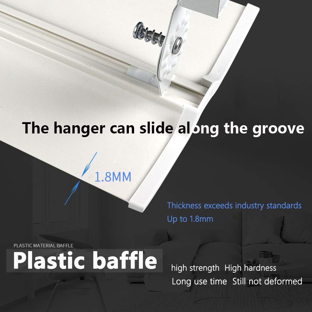 Regulowany deflektor klimatyzatora sufitowego lekki plastik łatwa instalacja zapobiega bezpośredniemu przepływowi zimnego powietrza 40 cm 1 sztuka - zwiększa komfort i wydajność energetyczną