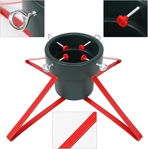 Miniatura 3 de Blissun Soporte de metal para árbol de Navidad, soporte ajustable para árbol de Navidad, soporte para árbol de Navidad para tronco de 2 a 5.3
