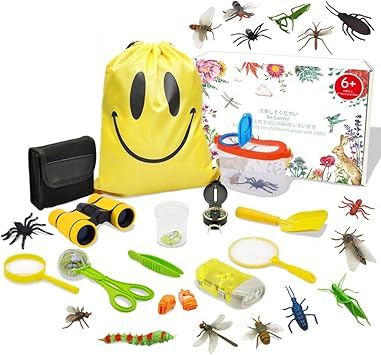 Amazon Co Jp Mika 冒険セット 探検キット 25点セット 収納バック付き 知育玩具 学習玩具 子供のおもちゃ 自然観察 教育道具 アウトドア 子供用の望遠鏡アドベンチャーキット 子供用の屋外教育キットに最適です おもちゃ