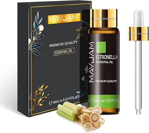 MAYJAM Huile Essentielle de Citronnelle-1 10ML de Haute Qualité pour