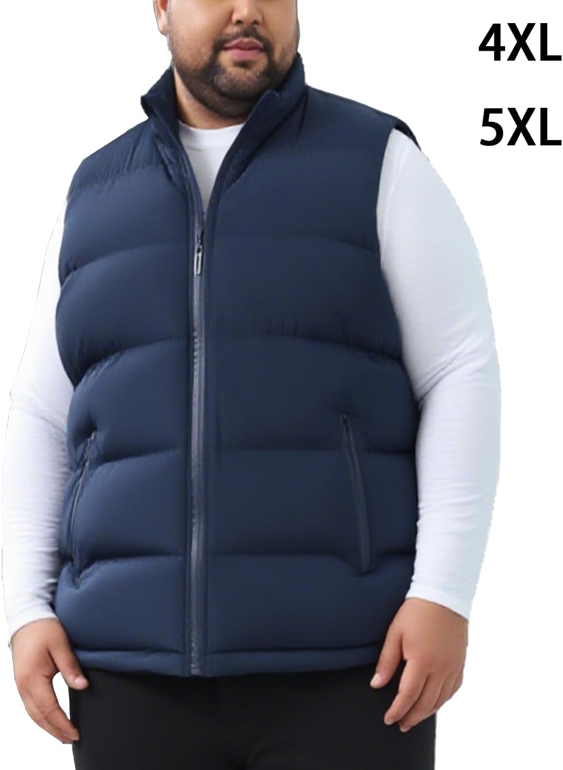 JIHUILAI Men's Puffer Vest Winter Jacket Warm Puffy Vests Men Outdoor Sleeveless Lightweight Water-Resistant Vest M To 5XL - Image 5