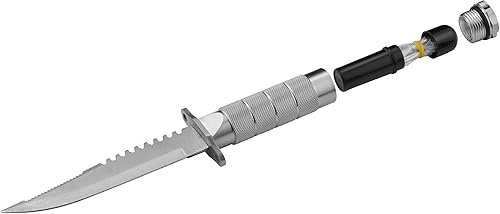 Miniatura 4 de SE Cuchillo de supervivencia de acero inoxidable de 8 pulgadas con brújula y kit - Equipo de aventura al aire libre - KFD1522