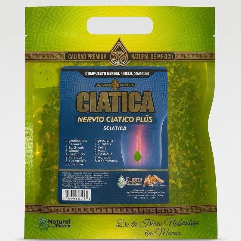 Ciática Nervio Ciático Plus 4 oz (113 g) Premium Herbal Compound  Alivio natural para molestias del nervio ciático, inflamación y tensión muscular