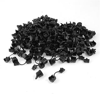 Ruilogod 200Pcs 5mm Width Nylon Flat Wire Cord Clip Clamp Strain Relief Bushing