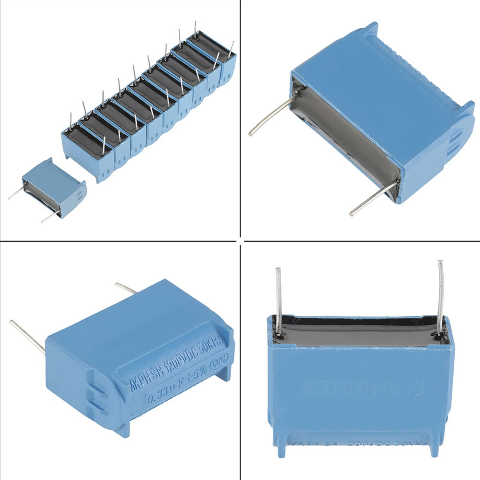10 Stuks Inductiekookplaatcondensator, 0,33 Uf 630 V AC 1200 V DC