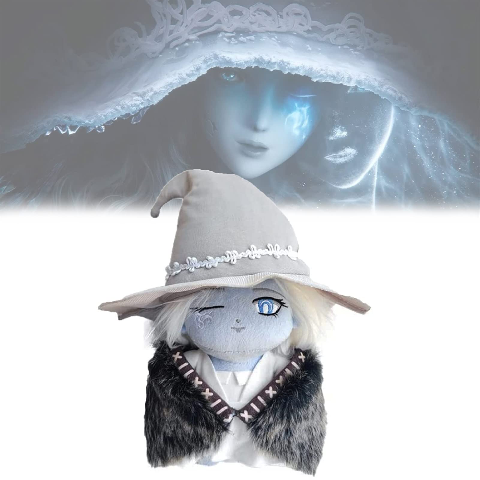 MOLIHUA Elden Ring Miniature Ranni Plush,Elden Ring Miniature Ranni Plush Toy,Kawaii Ranni The Witch Stuffed Dolls,for Children Game Character Gift For Kids Gift (Size : 25cm)