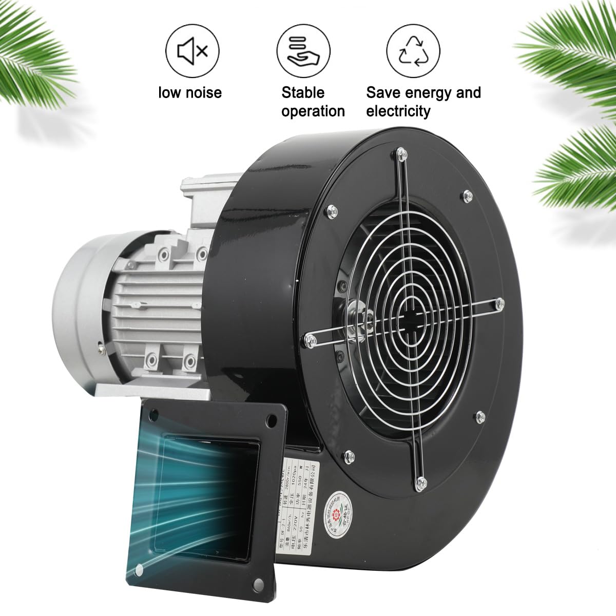 Ventilateur radial industriel - Ventilateur radial - Ventilateur radial - Ventilateur de chaudière - Ventilateur axial 860 m³/h - 1020 Pa - 220 V - Ventilateur mural pour cuisines, bureaux
