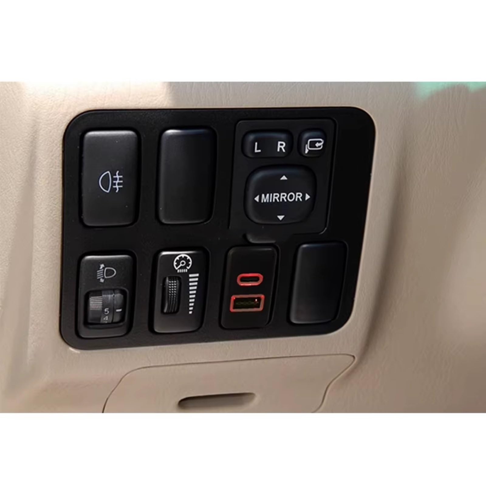 Centro Puerto USB Compatible Con Toyota Para FJ Cruiser Para Prado Para Coche LC120 QC3.0 Rápido Cargador Enchufe Interfaz PD Tipo C Puerto USB