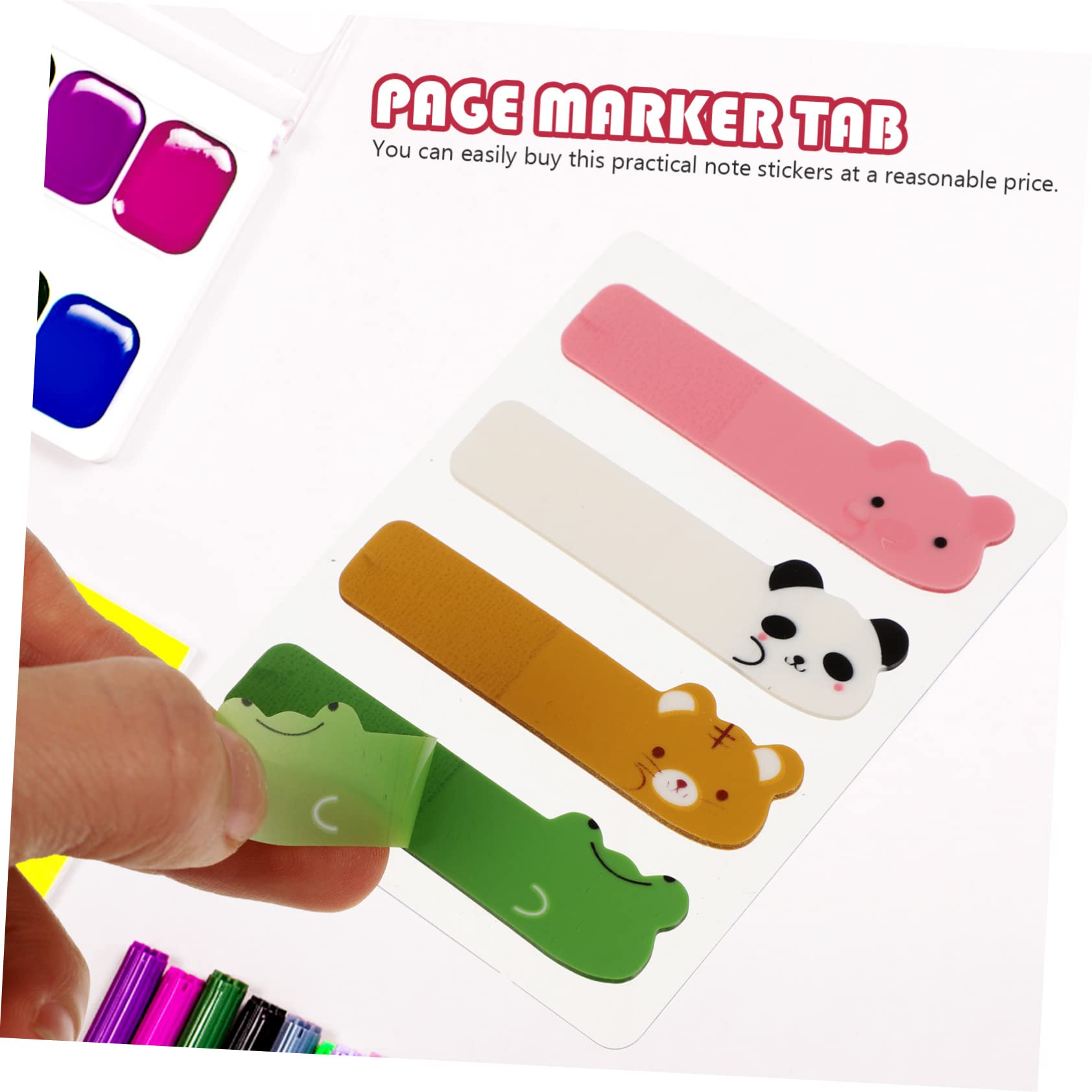 Uonlytech 5 Ensembles Autocollants Onglets Étiquette Papier Etiquettes Autocollantes Étiquettes Autocollantes Marqueurs De Page Marqueur De Page De Livre L'animal De Compagnie 6 Paquets * 5