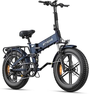 ENGWE Bicicleta eléctrica Plegable |768Wh 16AH Durabilidad 110KM | 20" × 4.0" Fat Tire Bicicleta Eléctrica | Sensor de Par | Suspensión Completa | 8-Velocidades | Engine Pro 2.0