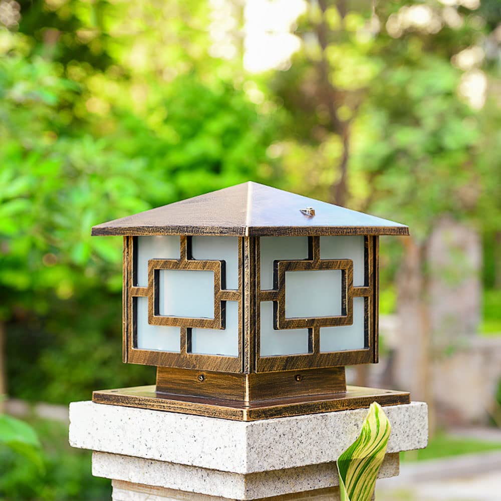Luci da Esterno in Stile Paesaggio, con Paralume in Acrilico Impermeabile IP54, per Recinzione da Cortile, Regolabili, per Decorazioni da Giardino, Adatte a Pali.