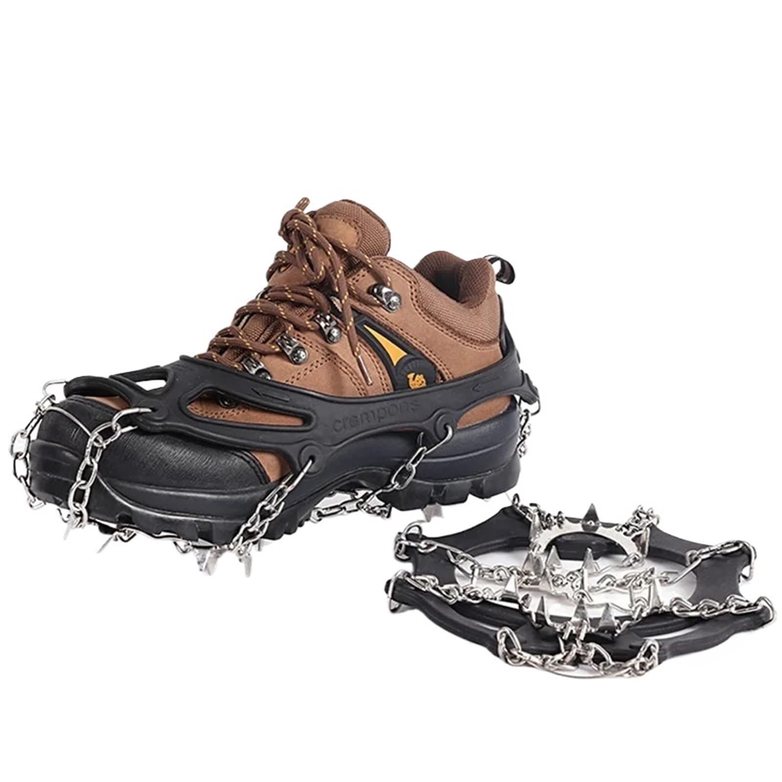 Crampons Ramponi in acciaio, antiscivolo, for escursionismo, arrampicata, neve, catene, artigli, copri-stivali