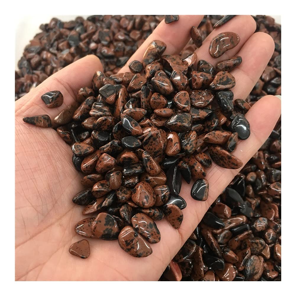 Regalo Ossidiana Rossa Naturale Ghiaia Arenaria Pietra di Cristallo Pietra for Acquario, Pietra da Giardino Pietra Decorativa for PEIQIYIN Raccolta domiciliare(Size:500g)