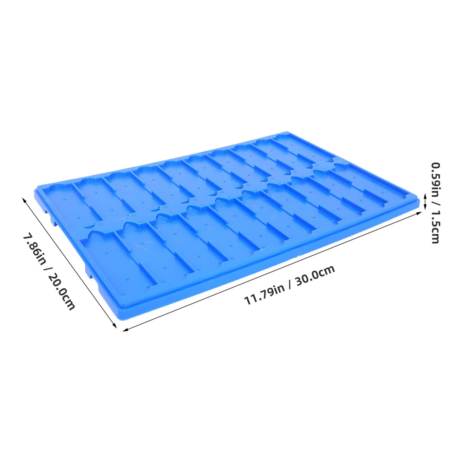 2 Pezzi Vassoio Asciugatura per Vetrini da Microscopio in Plastica Blu Design Multifessura per Asciugatura Simultanea e Fissaggio Sicuro in Osservazioni Cellulari